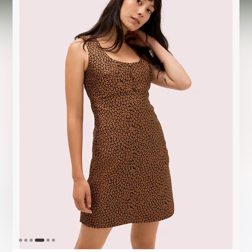 Kate Spade Flora Leopard Jacquard Dress - Size 4